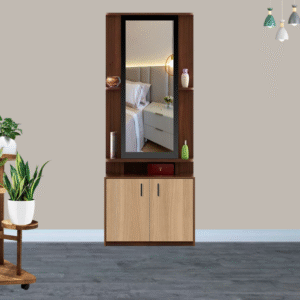 Dressing Unit in Walnut Finish With Mirror Storage