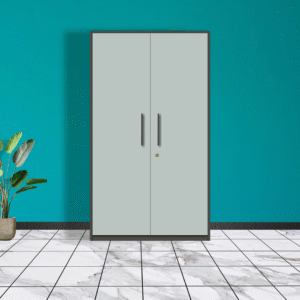 Bookshelf \ Cabinet In Grey And Saga Green Finish